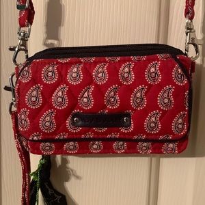 NWT Vera Bradley all in one crossbody red paisley